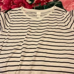 Black and white striped tee